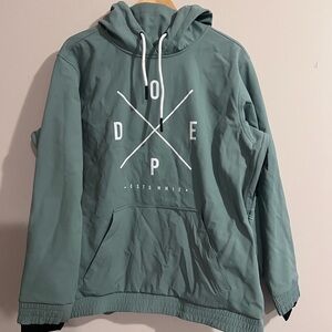 DOPE Mint Green Fleece waterproof snow Jacket